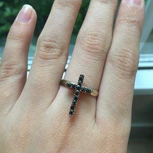 Simple cute cross ring