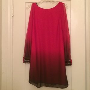 Red ombré dress
