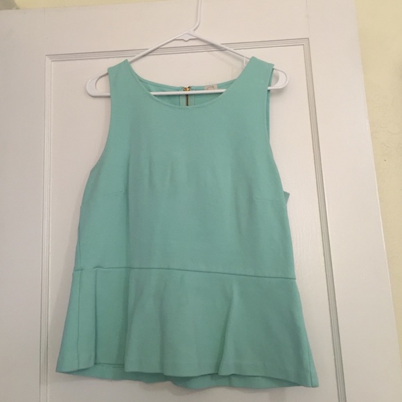 Jcrew Mint green peplum tank