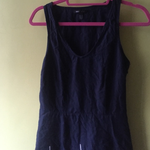 SOLD: embroidered, sexy, navy dress for summer - Picture 4 of 4