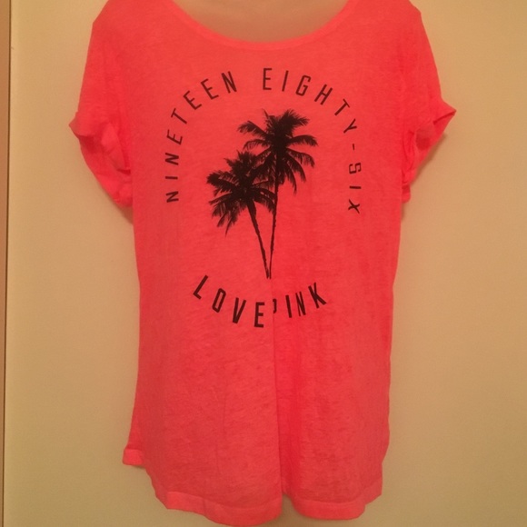 PINK Victoria's Secret Tops - Victoria's Secret PINK Low Back Burnout Tee S NWT!