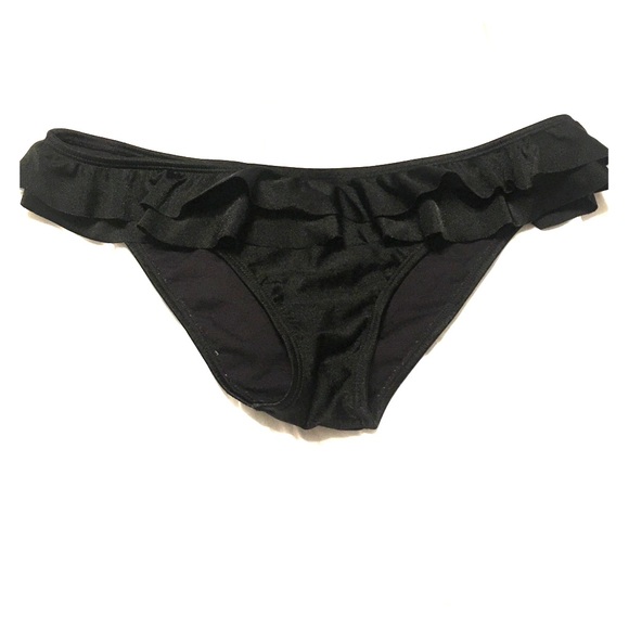 ruffle black bikini bottom