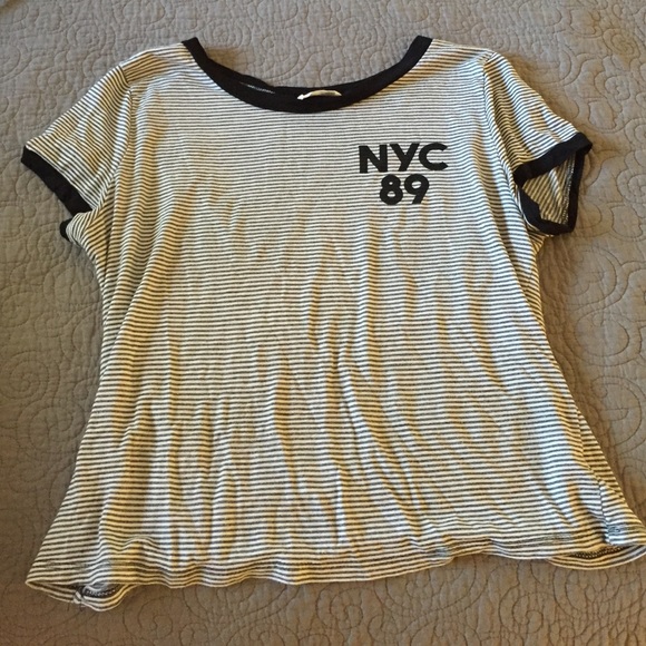 Brandy Melville inspired stripped ringer tee