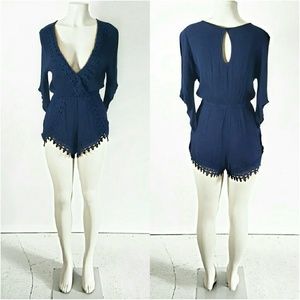Navy Romper by Ambiance
