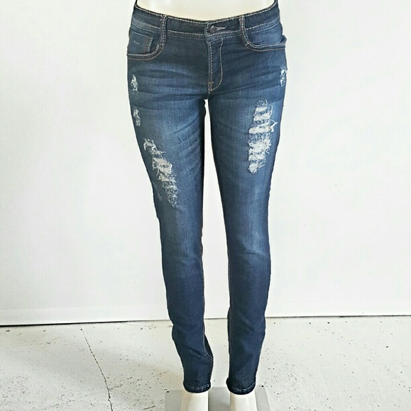 Papaya Ripped Skinny Jeans