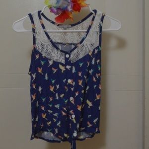Tie bottom crop top