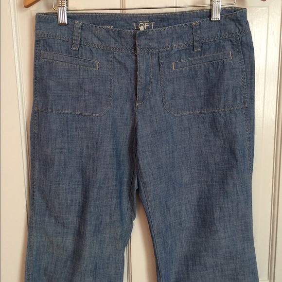 LOFT chambray modern trouser