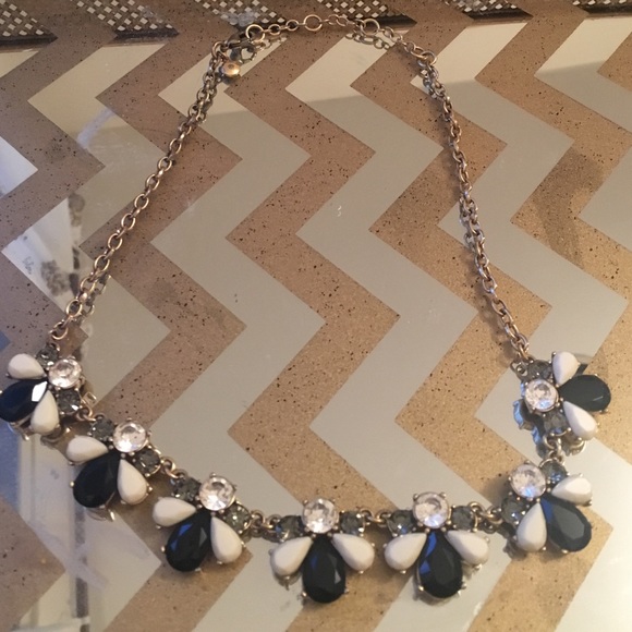 Black and white j. Crew statement necklace
