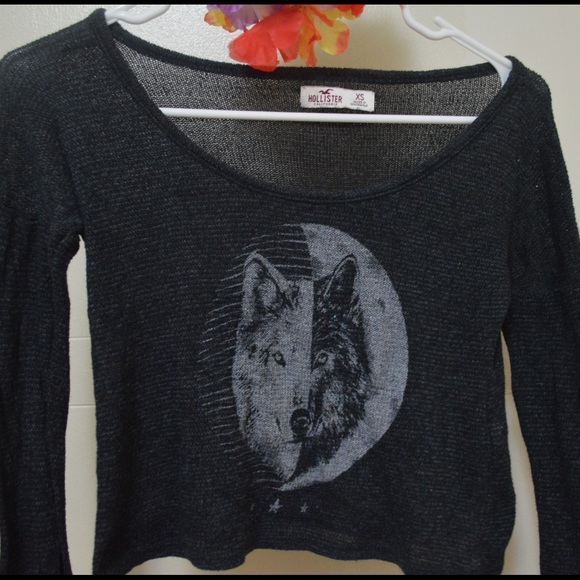 Navy blue hollister knit sweater