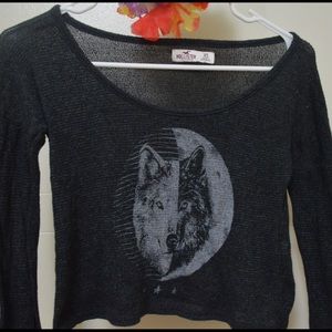 Navy blue hollister knit sweater