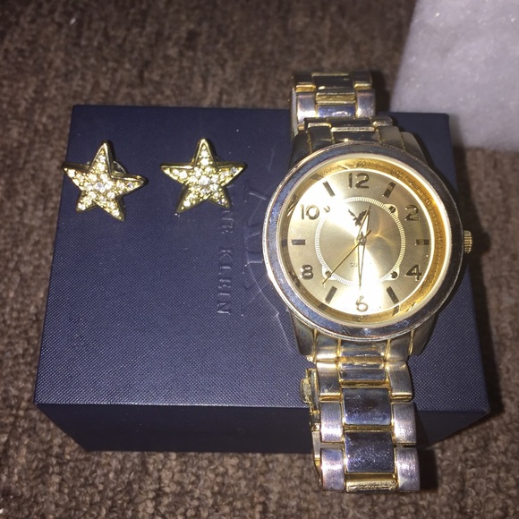 American Eagle Watch and Star Earrings