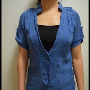 Short Sleeve Blue Shirt