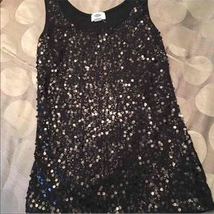 Old Navy Sequined Cami-Tank black size M