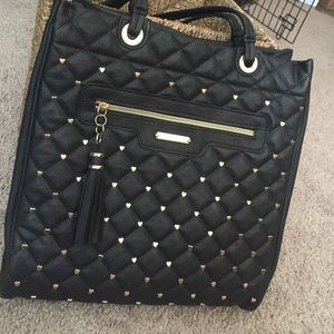 Betsey Johnson heart-studded tote