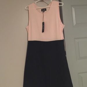 Pink and black dress