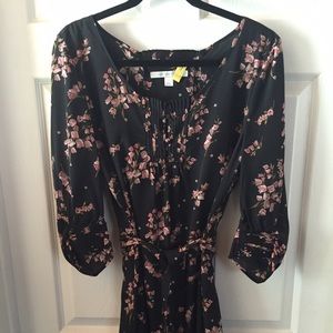 3/4 sleeve floral dress
