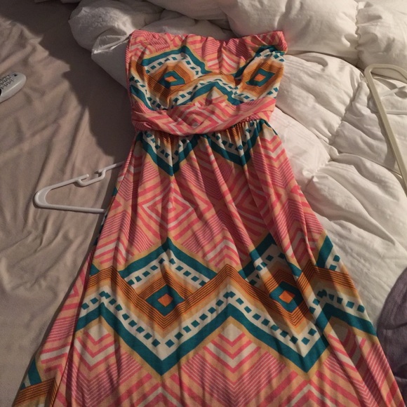 Strapless boutique maxi dress