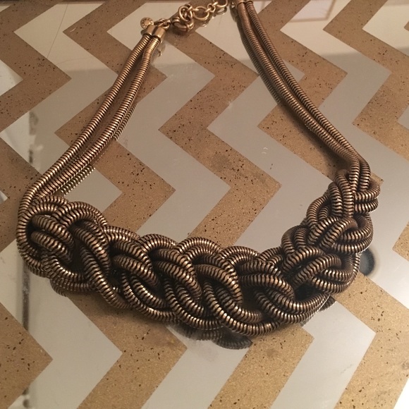 J. Crew braided gold necklace