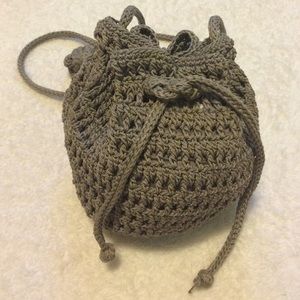 Gray "marshmallow" crossbody purse