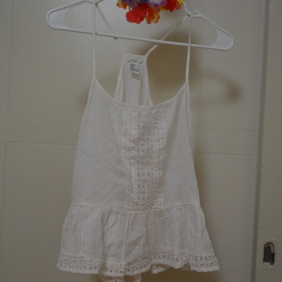 Powder pink/off white baby doll tank