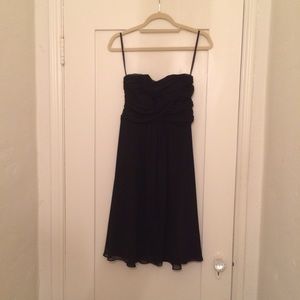 Black strapless dress