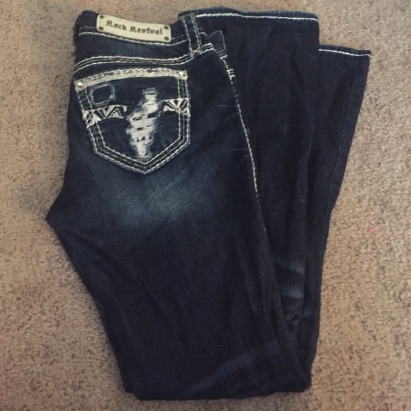 Rock Revival Jovie Boot destroyed jeans