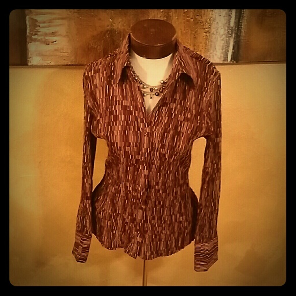 Dress Barn multicolored textured blouse