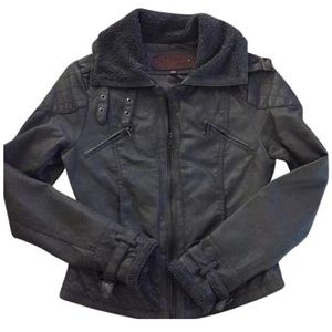 Ci Sono Faux Leather & Shearling Jacket