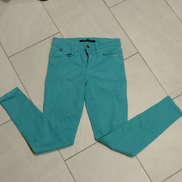 Joe's Jeans turquoise skinny jeans