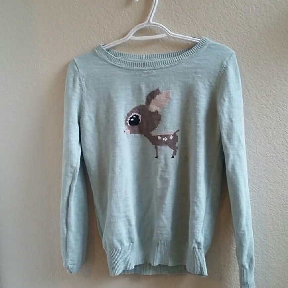 Baby blue deer sweater