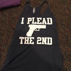 I plead the 2nd gun tank top