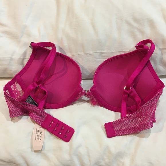 ❌sold❌ Bombshell Push Up Add 2 Cup Bra 32B Pink - Picture 2 of 4