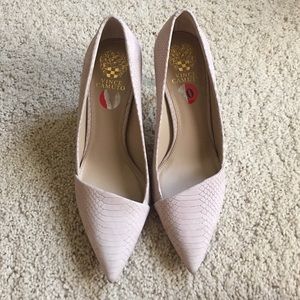 Light Beige Gray Suede Pointed Toe Heels