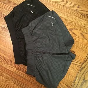 Bundle!! Black and gray Nike running shorts