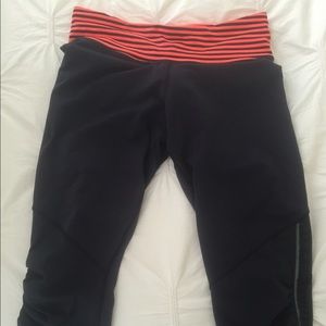 Lululemon run crops navy blue