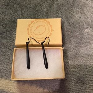 Black drop earrings