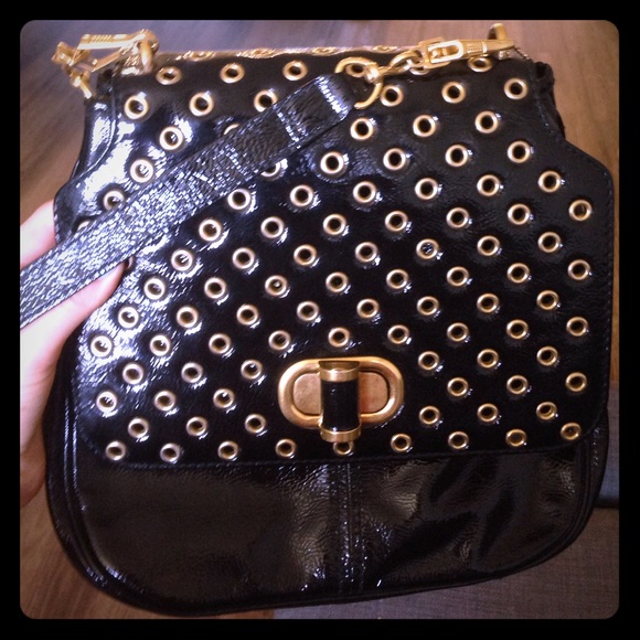 Authentic Alexander McQueen black patent bag
