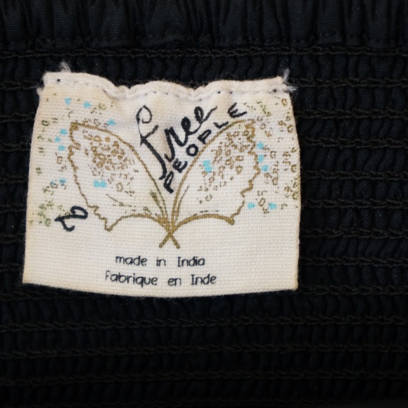 Free People black & gold embroidered mini dress - Picture 4 of 4