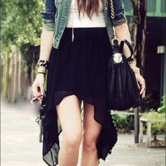 Urban Outfitters Dresses & Skirts - Black high low skirt