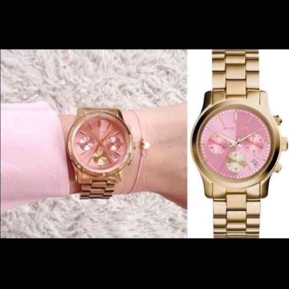 Sale! Michael Kors pink and gold watch mk6161