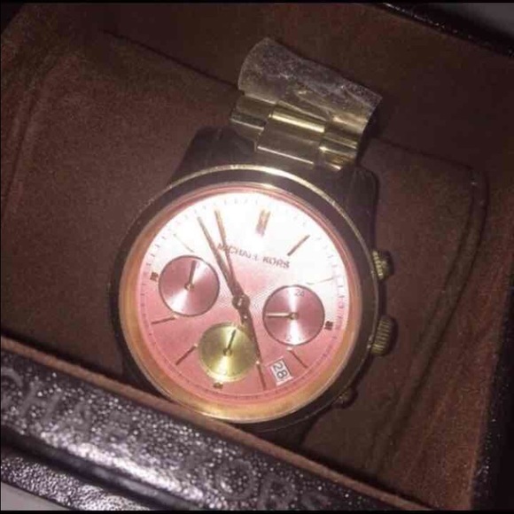 Sale! Michael Kors pink and gold watch mk6161