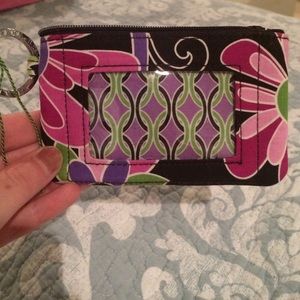 Vera Bradley card holder with key ring