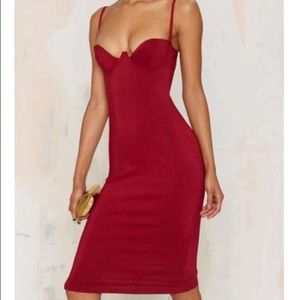 Red push-up dress