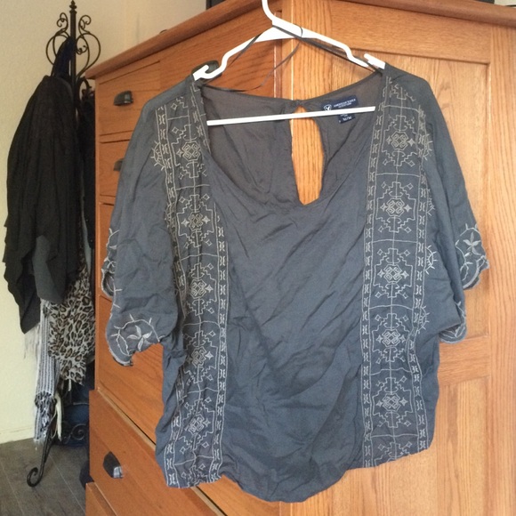 Bohemian style top.