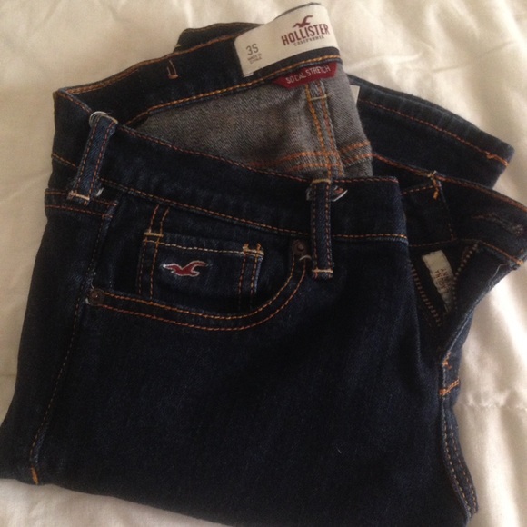 Tight sexy dark blue jeans