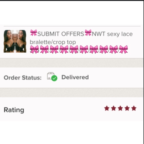 🎀1 LEFT🎀NWT  lace bralette/crop top - Picture 3 of 4