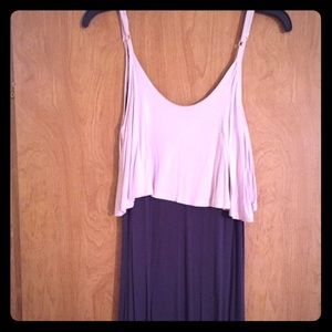 Navy and cream maxi dress