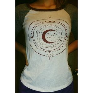 Billabong Compass, Moon and Star Baseball Tee