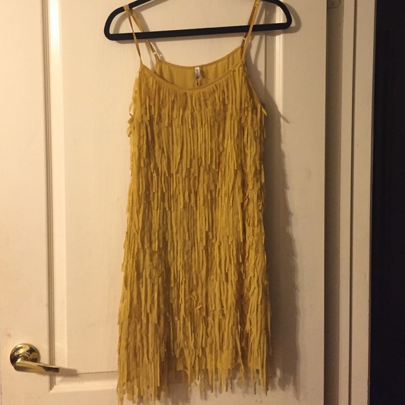 Yellow fringe dress