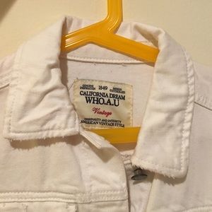 White jean jacket